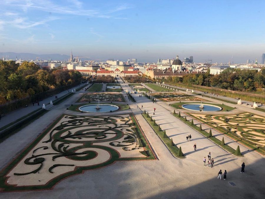 vista su vienna dal giardino del belvedere